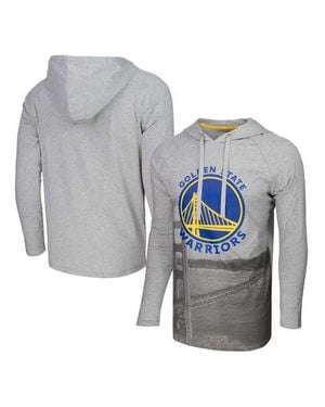 Stadium Essentials Golden State Warriors Atrium Raglan Long Sleeve Hoodie T-Shirt - Gray