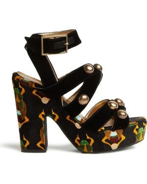 La DoubleJ Medal Wedge (With Studs) - Black