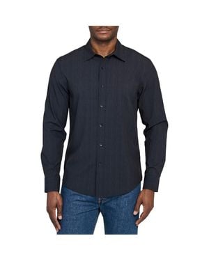 W.r.k. Slim Fit Abstract Stripe Performance Button-Up Shirt - Blue