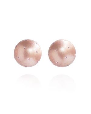 Saule Label Gaia Crystal Midi Earrings - Pink
