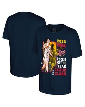 Stadium Essentials Youth Caitlin Clark Indiana Fever 2024 Wnba Rookie Of The Year T-Shirt - Blue