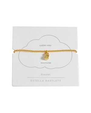 Estella Bartlett Lucky Cat Sienna Stretch Bracelet - White