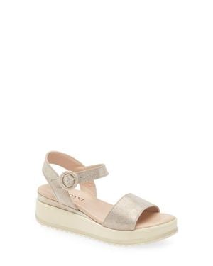 Cordani Arielle Ankle Strap Platform Wedge Sandal - Natural