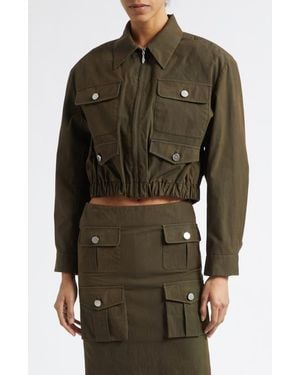 ShuShu/Tong Crop Utility Jacket - Green