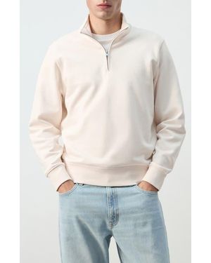 Mango Quarter Zip Pullover - Multicolor