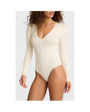 Commando Prima Long Sleeve Bodysuit - White