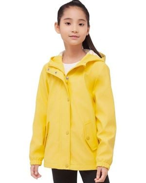 Rokka&Rolla Kids' Waterproof Rain Coat Rubberized Jacket - Yellow