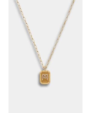 Stella & Dot Heirloom Initial Pendant Necklace - White