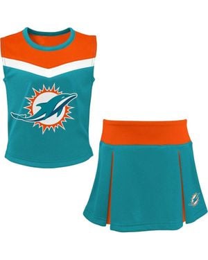 Outerstuff Girls Youth Miami Dolphins Spirit Two-Piece Cheerleader Set - Blue
