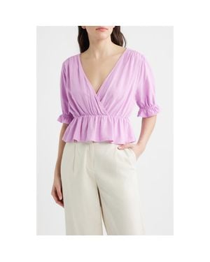 DELUC Felice Peplum Top - Purple