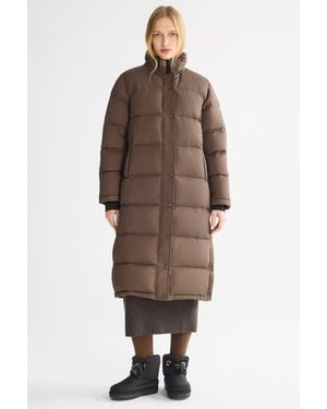 Orolay Puff-O Long Down Puffer Jacket - Brown