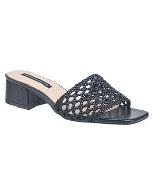 French Connection Waves Woven Mule - Blue