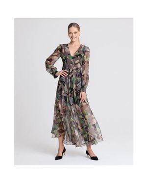 Really Wild Clothing Nina V-Neck Maxi Dress - Multicolor