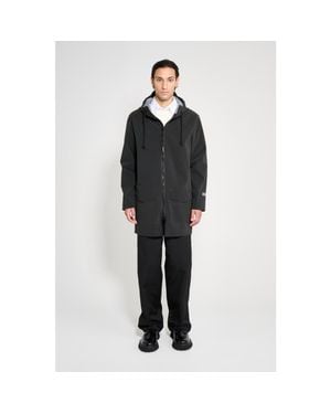Stutterheim Stockholm Patch Matte Raincoat - Black