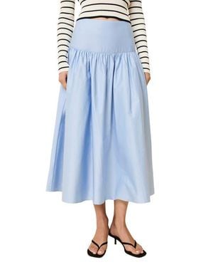Solid & Striped Magnolia Cotton Maxi Skirt - Blue