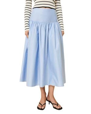 Solid & Striped Magnolia Cotton Maxi Skirt - Blue