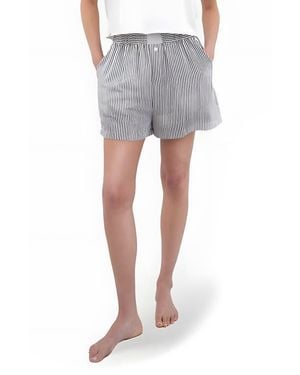 Sunday Citizen Stripe Boxer Shorts - Gray