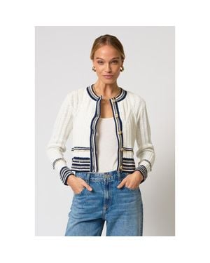 Central Park West Francie Novelty Stitch Cardigan - Multicolor