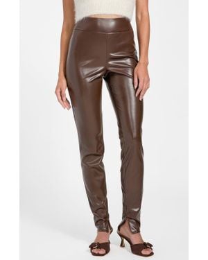 Guess Prescilla Faux Leather Leggings - Brown