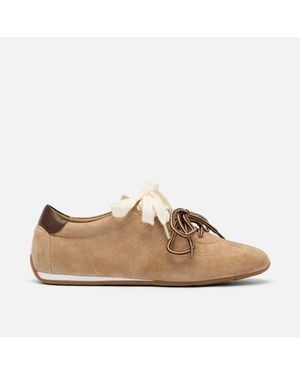 MARC NOLAN Colette Tan Suede Sneakers - Brown