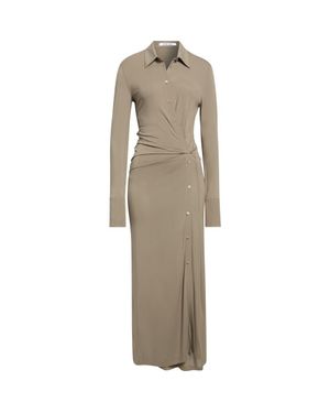 Helmut Lang Asymmetric Long Sleeve Dress - Natural