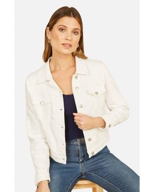 Yumi' Stretch Cotton Denim Jacket - Blue