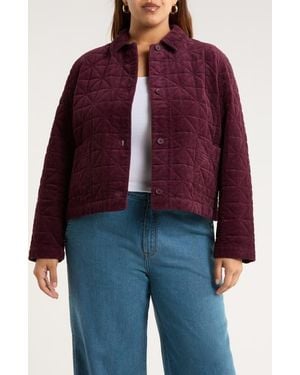 Seasalt Cornwall Incoming Tide Quilted Organic Cotton Corduroy Jacket - Red