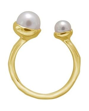 Murkani Riviera Double Pearl Ring - Metallic