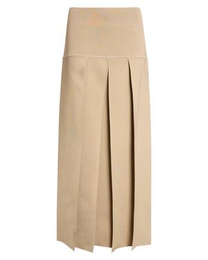 Alaïa Pleated Sweater Skirt - Natural