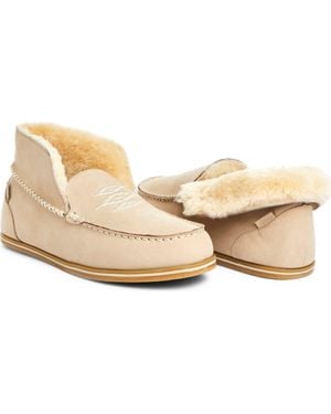 Hari Mari Alta Genuine Shearling Lined Slipppers - White