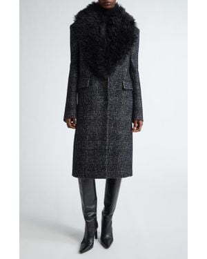 Michael Kors Wool, Silk, & Mohair-Blend Coat - Black