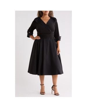 Jessica Howard Rhinestone Cuff Cocktail Dress - Black