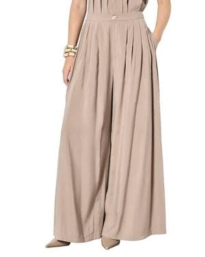 Apricot Pleat Detail Super Wide Trouser - Pink