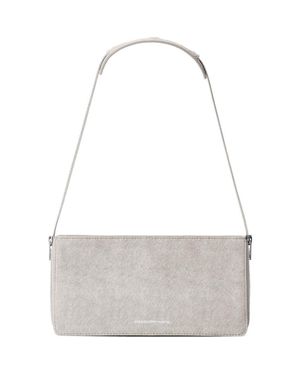 Alexander Wang Siren Pochette Leather Shoulder Bag - Gray