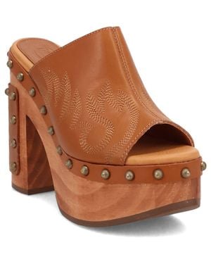 Dingo Free Spirit Platform Slide Sandal - Brown