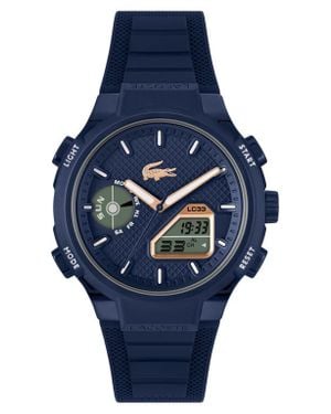Lacoste Lc33 Silicone Strap Watch, 45Mm - Blue