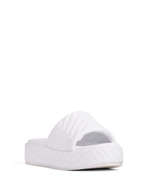 Beautiisoles Deedee Platform Slide Sandal - White