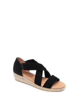 Patricia Green Eliza Platform Wedge Espadrille Sandal - Black