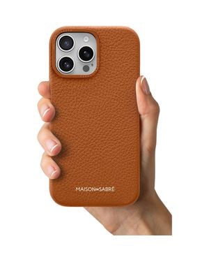 Maison De Sabre Leather Phone Case - Brown