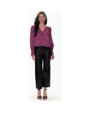 Rebecca Taylor Audrey Jacquard Blouse - Red