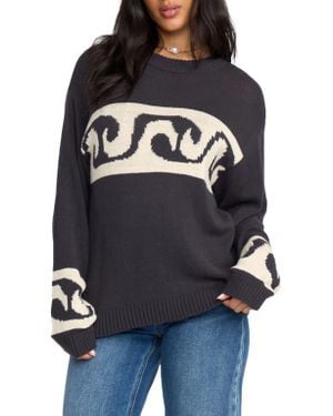 Billabong Wave Fade Crewneck Sweater - Black