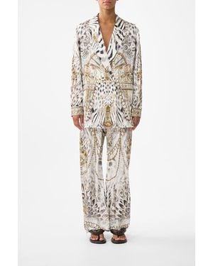 CAMILLA Double Breasted Soft Jacket - White