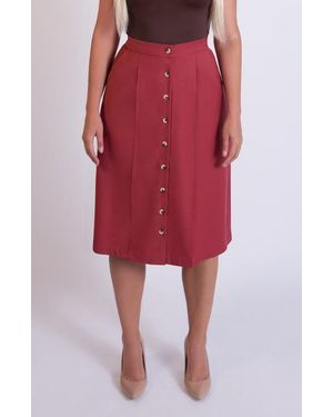 Aam The Label The Wool Midi Skirt - Red