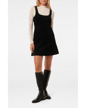 EVER NEW Camille Long-Sleeve Corduroy Minidress - Black