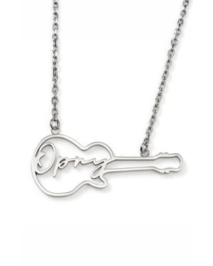 Cufflinks Inc. Grand Ole Opry Guitar Pendant Necklace - Metallic