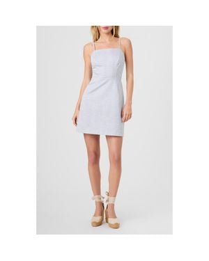 French Connection Plaid Sheath Minidress - White