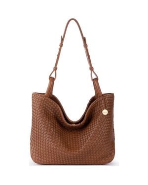 The Sak Los Feliz Medium Tote Woven Leather Bag - Brown