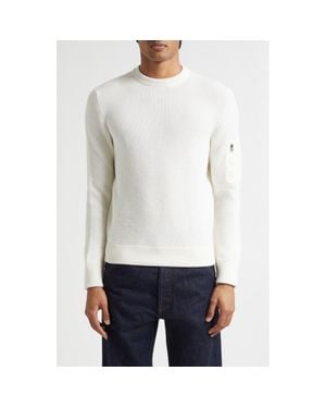 Herno Waffle Stitch Merino Wool Sweater - White