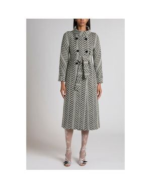 Valentino Fauve Wool Blend Coat - Gray