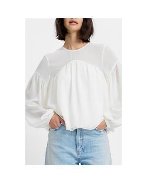 French Connection Marina Chiffon Top - White